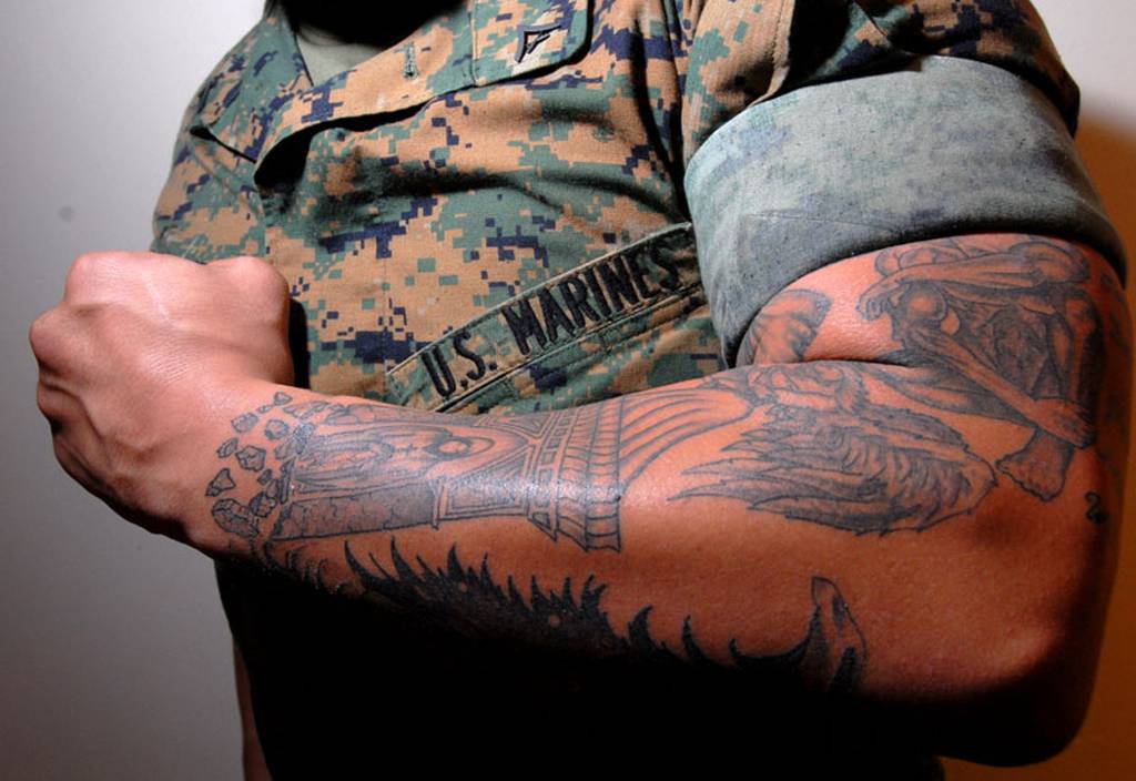 Combat vets say tattoo policy is big barrier to re-enlistment