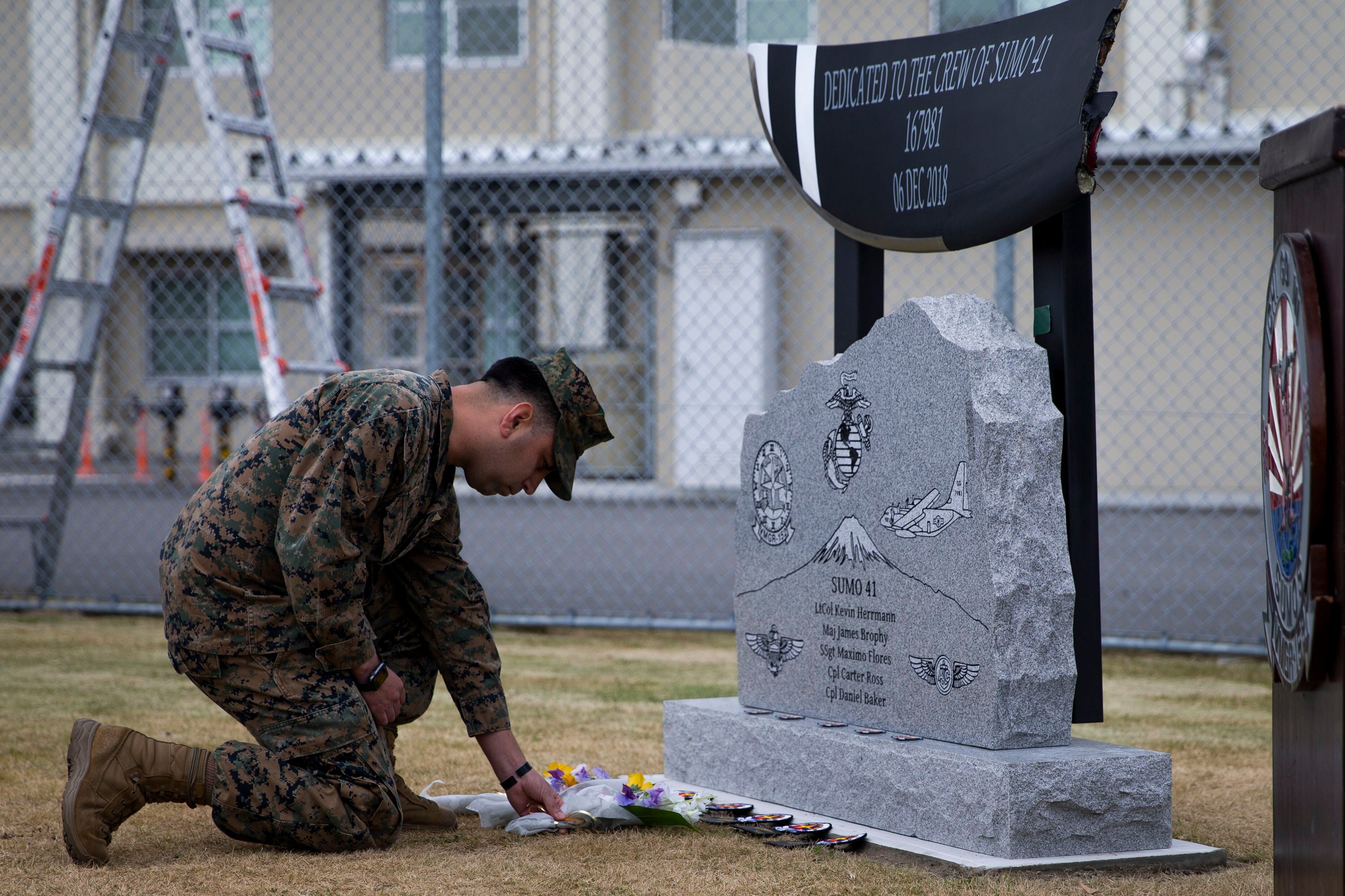 Squadron unveils memorial for KC-130J Marines killed during 2018 refueling  collision in Japan