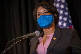 In this Dec. 17, 2020, file photo, District of Columbia Mayor Muriel Bowser speaks during a news conference in Washington.