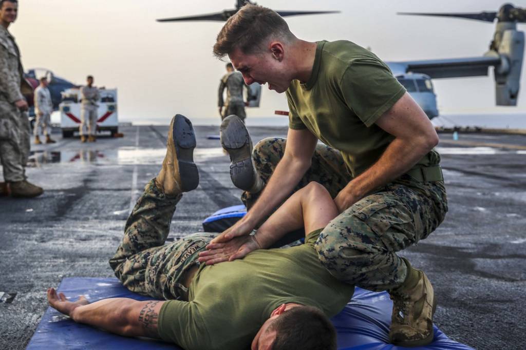 A day in the life — photos of Marines getting OC spraycertified are
