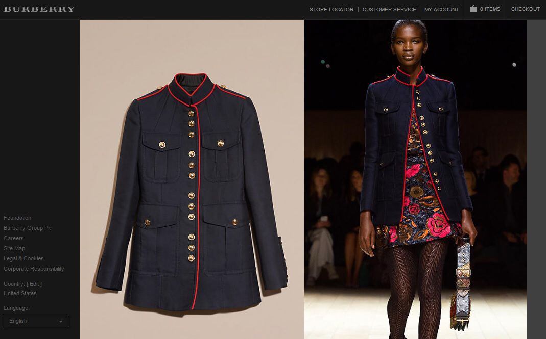 This store is selling Marine style dress blue coats for 2 600