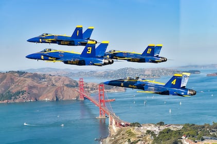 Blue Angels Soar Over Fleet Week San Francisco