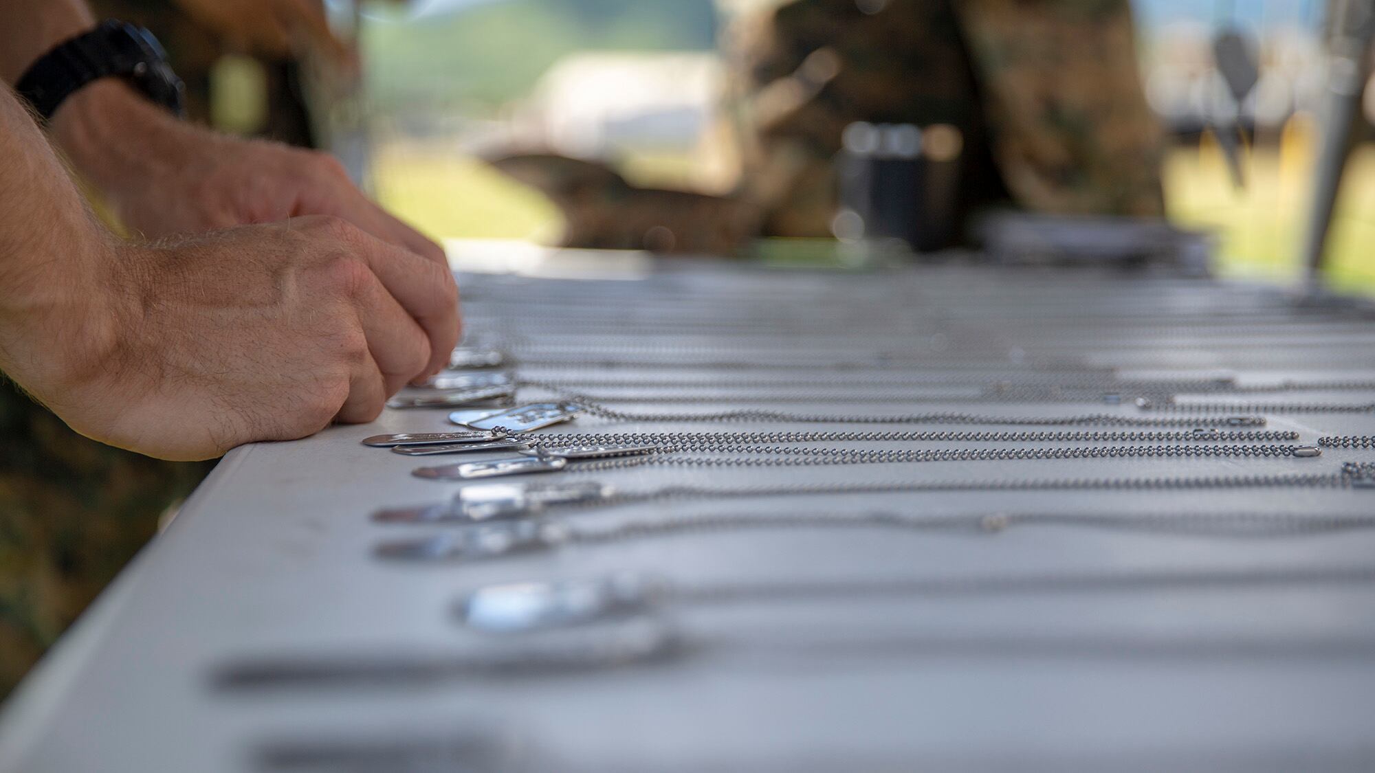 dog tags of fallen Marines