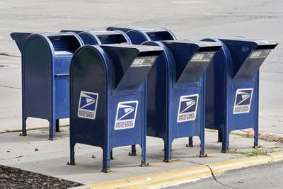 Mailboxes in Omaha, Neb., Aug. 18, 2020.